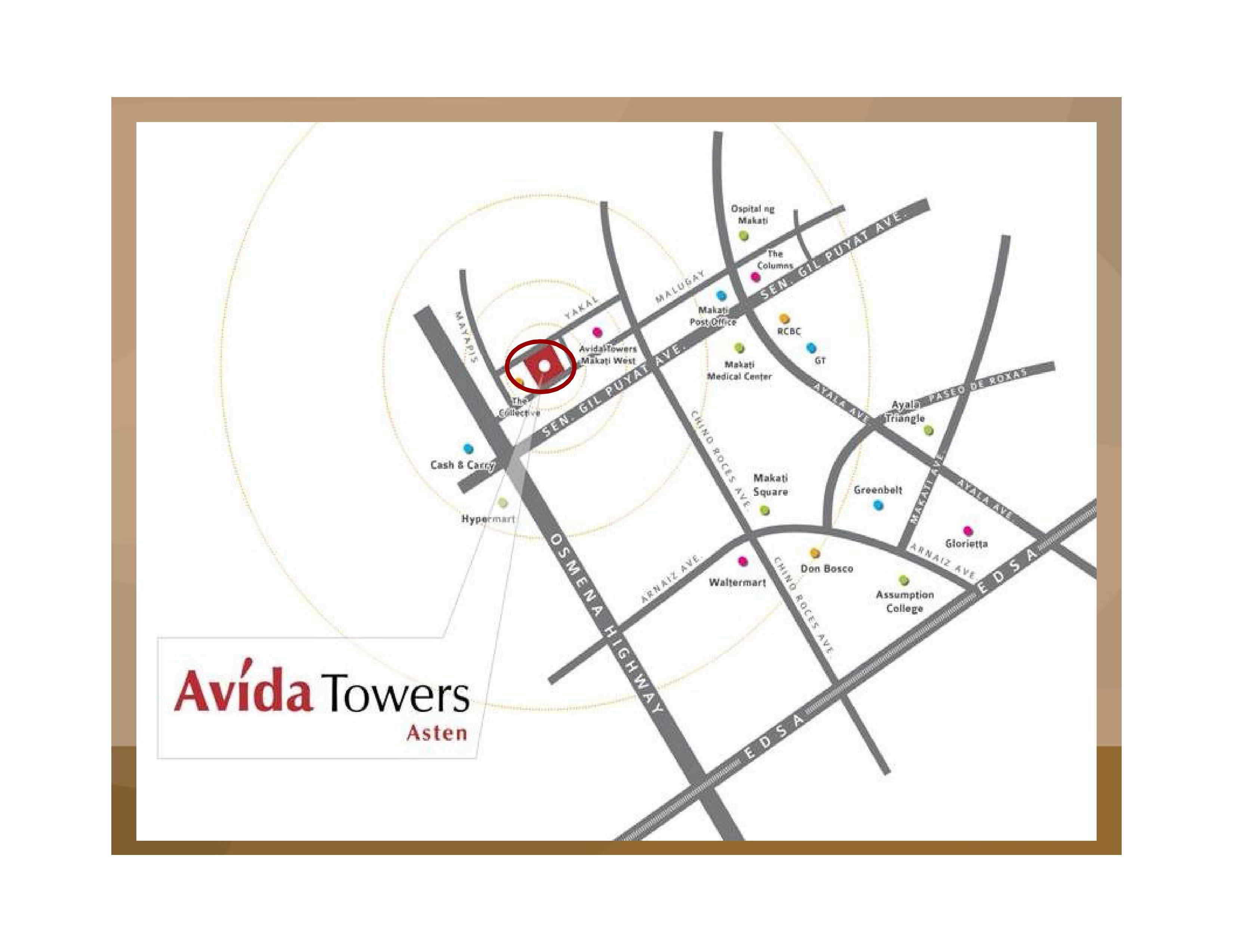 ASTEN TOWER AVIDA LOCATION