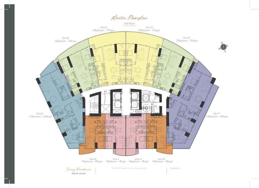 MASTER PLAN - FLOOR PLAN - 3TH FLOOR / SHANG RESIDENCES WACK WACK